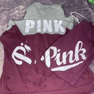 Victoria’s Secret pink funnel neck sweatsuit